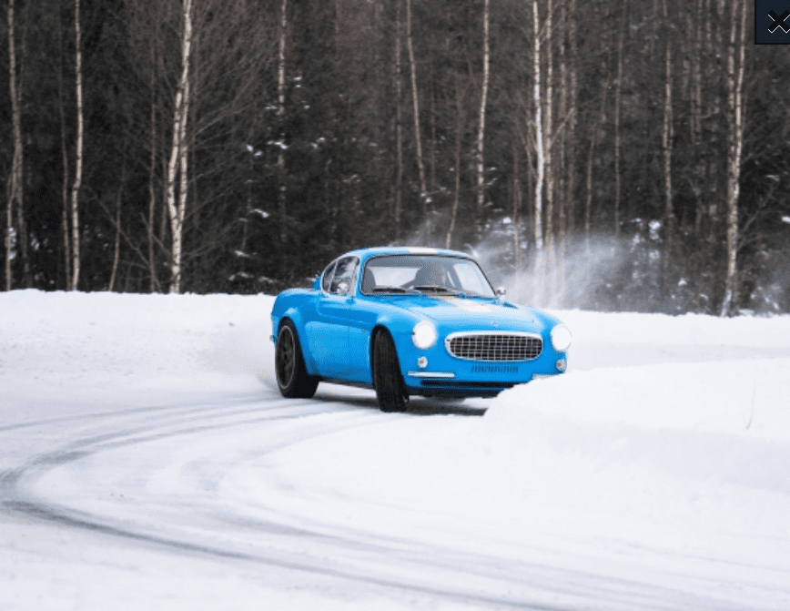 Back to basics with the Volvo P1800 Cyan in northern Sweden