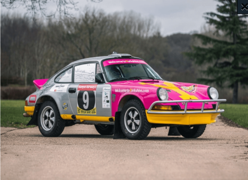 An amazing opportunity to take ownership of East African safari winning Tuthill 1975 Porsche 911 Carrera MFI Safari Rally Car