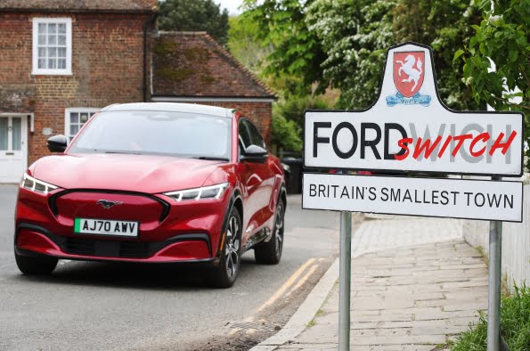 Ford challenges Britain’s smallest town to switch to electric with launch of new Ford Mustang Mach-E